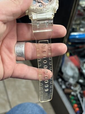 Casio G-SHOCK 5518 Clear Resin Case and Band Watch Digital Analog