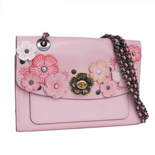COACH Japan Limited Cherry Blossom Parkar with Tea Rose Applique