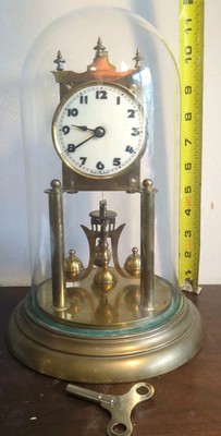 RARE Early WORKING KERN & SHONE Torsion German Anniversary Clock
