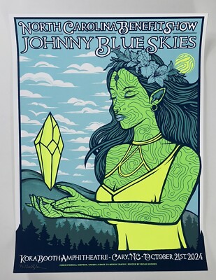 Johnny Blue Skies Poster Cary NC 2024 Koka Booth Sturgill Simpson