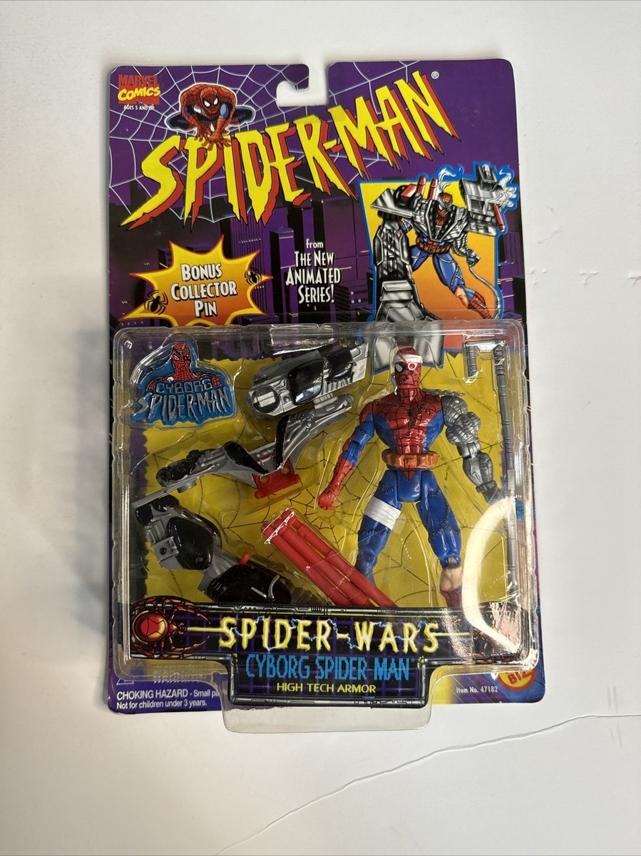 Spider-Wars Cyborg Toy Biz 1996 Marvel Spider-Man The Animated