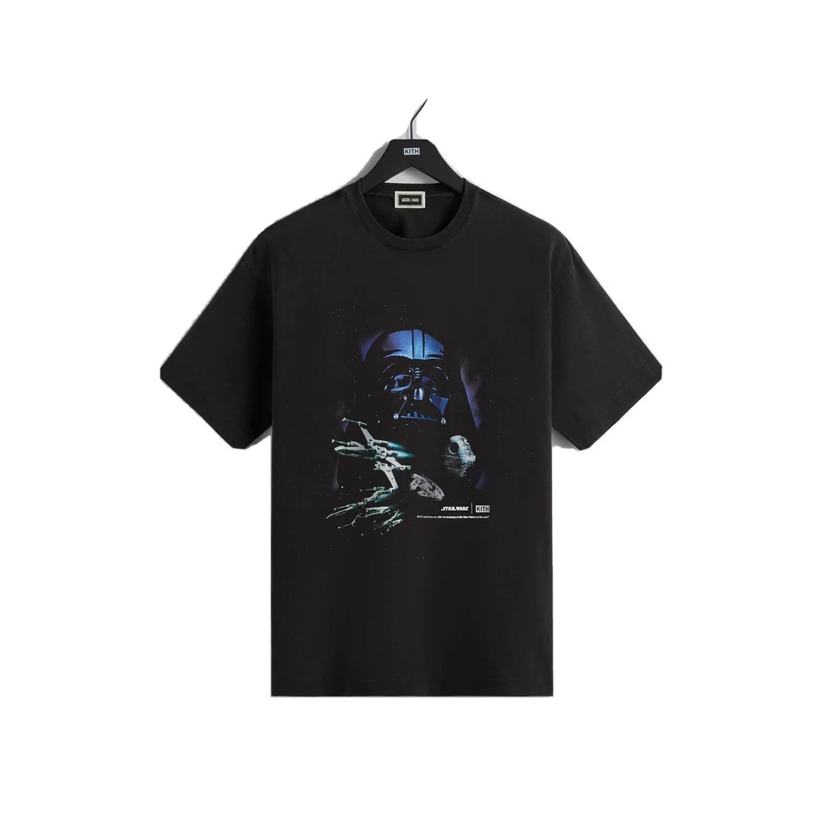 Kith Star Wars Darth Vader Space Poster Vintage T Shirt Black Size