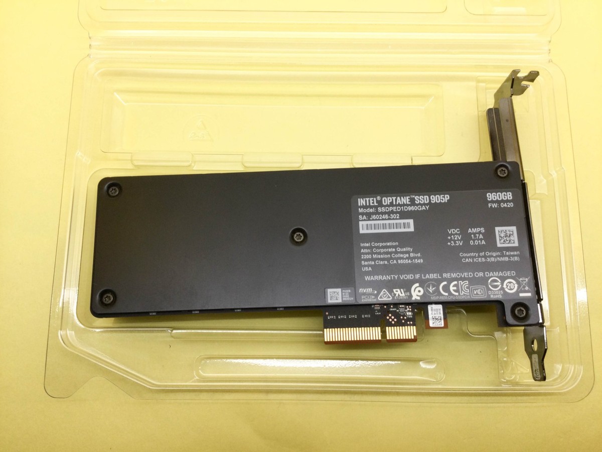 Intel Optane 905P Series 960GB PCIe3.0 NVMe HHHL 3D XPoint SSD