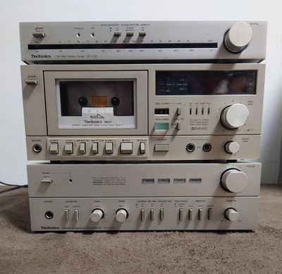 Technics stereo tuner ST-C01 Stereo cassette deck RS-M05 amplifier