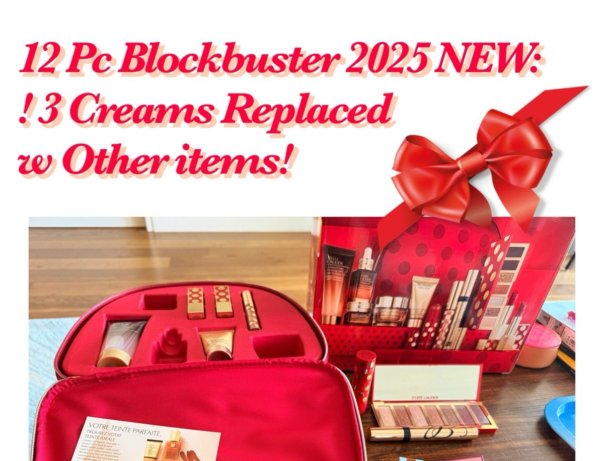 Estee Lauder Holiday Blockbuster 2025 Gift Set Red Polka Train
