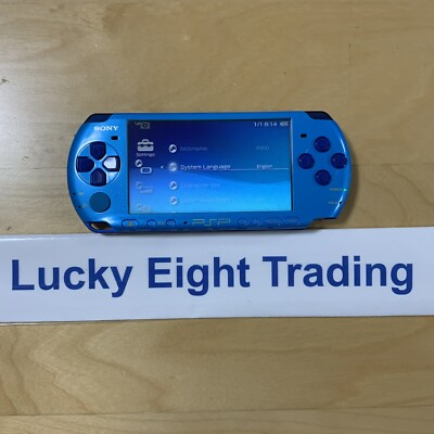 PSP 3000 Sky Blue Marine Blue Console only No Battery [H] | eBay