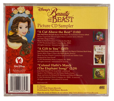 Walt Disney Records: Beauty And The Beast Picture (CD, 1997) K