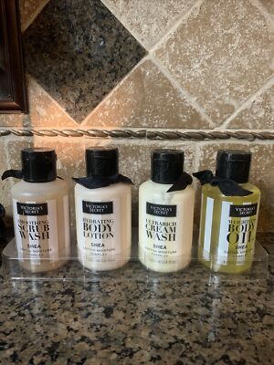 Victorias Secret Shea Cotton Moisture Complex Scrub Lotion Oil