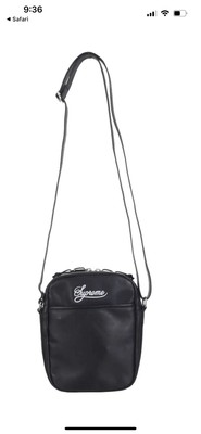 Supreme x Nike Leather Shoulder Bag Black SS25 HJ7964-045 for sale