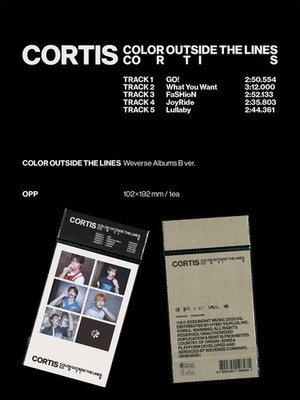 CORTIS COLOR OUTSIDE THE LINES 1st Album WEVERSE 2 Ver SET/2QR