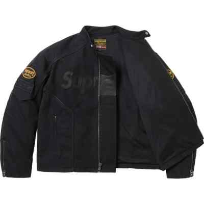 Supreme Vanson Leathers Cordura Cotton Jacket Black | eBay