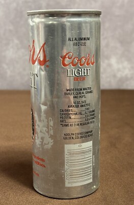 Coors Light Beer Can Tall Pint 16oz Pull Tab Vintage Aluminum