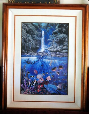 Christian Riese Lassen Eternal Rainbow Sea Framed Koa wood SIGNED