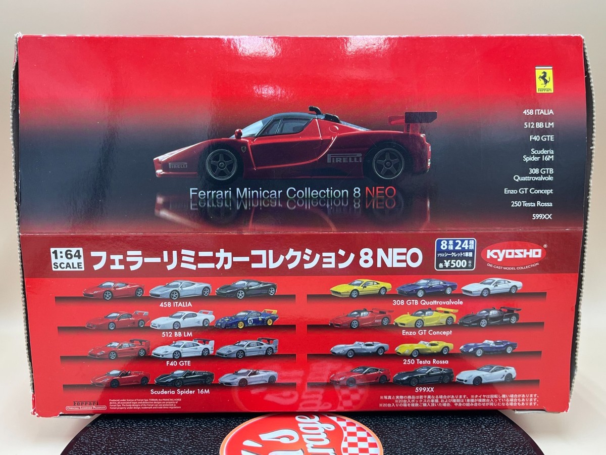 Kyosho 1/64 Ferrari Minicar collection 8 NEO Diecast F40 458 512