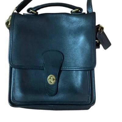 Vintage Coach Station Bag in Black Leather - Style No. 5130 | eBay