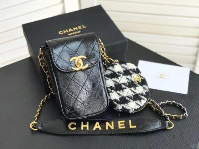 CHANEL BEAUTY Novelty Smartphone Shoulder Pouch ＆ Coin Case Rare