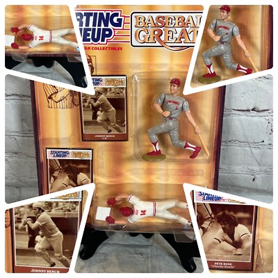 Vintage 1989 Starting Lineup Baseball Greats Johnny Bench & Pete