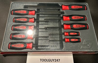 SNAP ON TOOL SGAB1000BR RED 10pc SAE Ball Hex Instinct Screwdriver