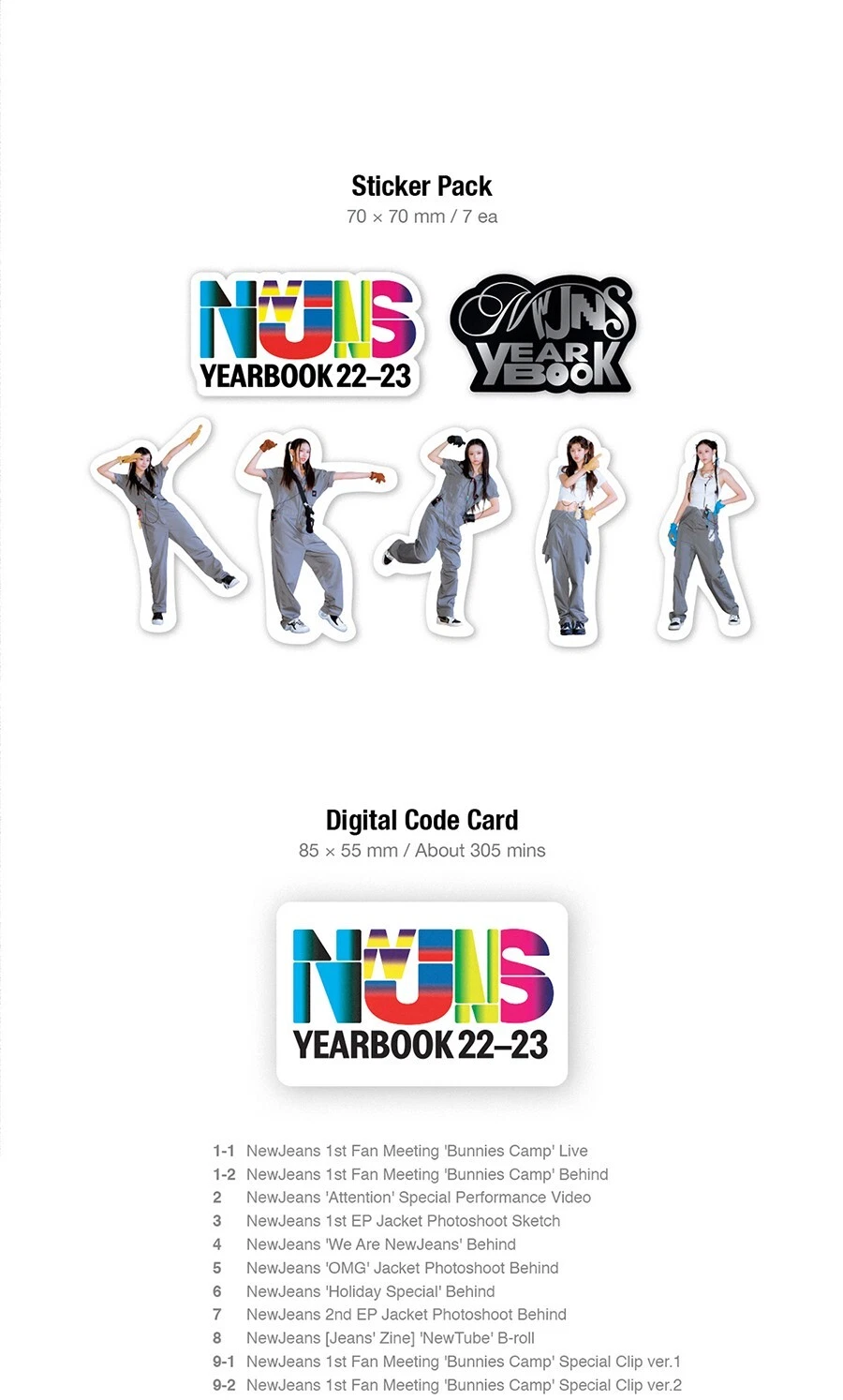 NEWJEANS YEARBOOK 22-23/Digital Card+Bundle+3 Book+5 Letter+Zine+