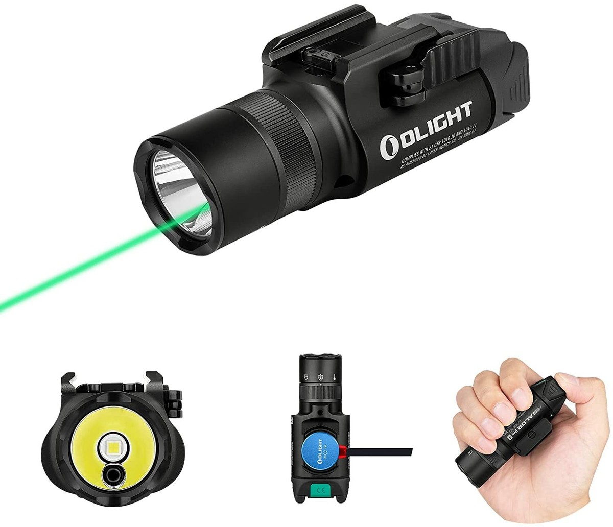 OLIGHT Baldr Pro R 1350 Lumen Green Laser Light Combo, Magnetic
