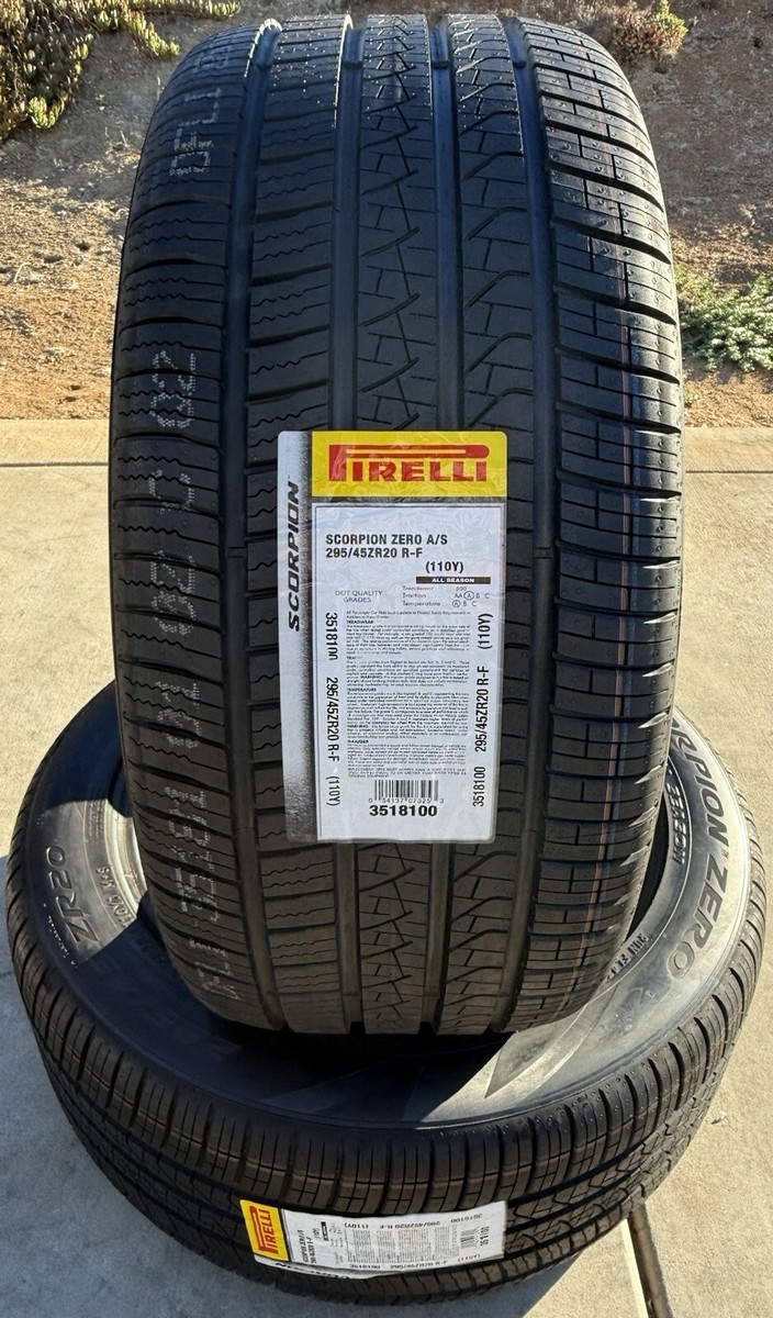 TWO 295/45ZR20 Pirelli Scorpion Zero All Season Run Flat RFT SRT