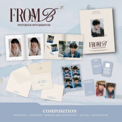 BAEKHYUN Switzerland Photobook FROM B B Ver. QR Card+P.Book+P.Card