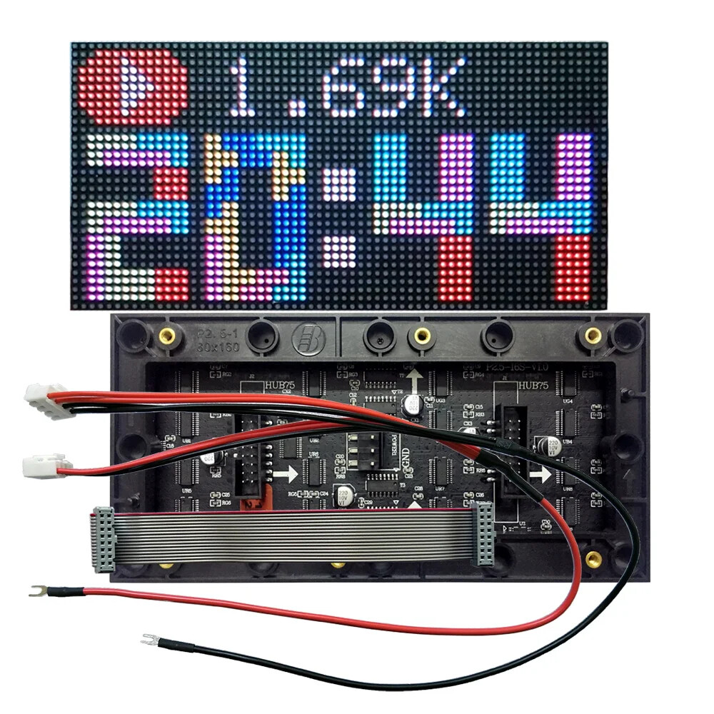 P2.5-64x32 Indoor Full Color LED Display Module HUB75 160mm*80mm
