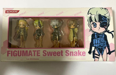 Konami Figumate Sweet Snake Figure Set of 4 Metal Gear Solid 4 w