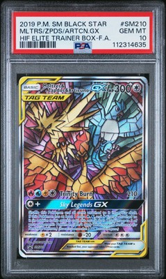 PSA 10 Moltres Zapdos Articuno GX #SM210 2019 Pokemon Sun & moon