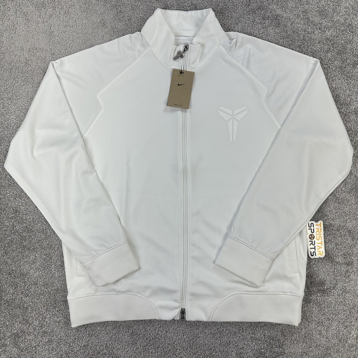 Nike Kobe Bryant Jacket Mens Large White Dri-FIT Basketball Full