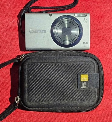Canon Powershot A2300 IS HD Digital Camera PC1732 Silver, No