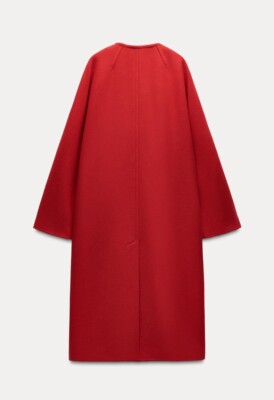 ZARA MANTECO WOOL BLEND COAT ZW COLLECTION RED NEW FW24/25 XS-XL