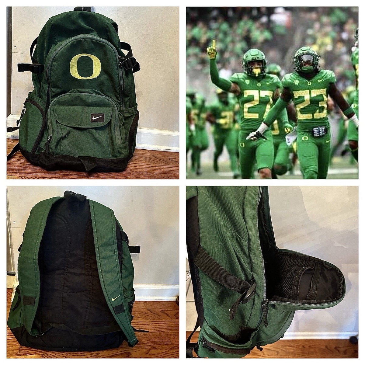 Oregon Ducks Nike Team Issued Football Baseball Travel Backpack