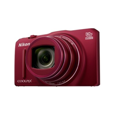 Nikon COOLPIX S9700 Digital Camera 16.0MP 30x Optical Zoom Red