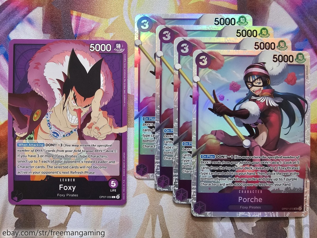 One Piece TCG Foxy Deck 61 Cards OP07-059 072 066 Porche Gina