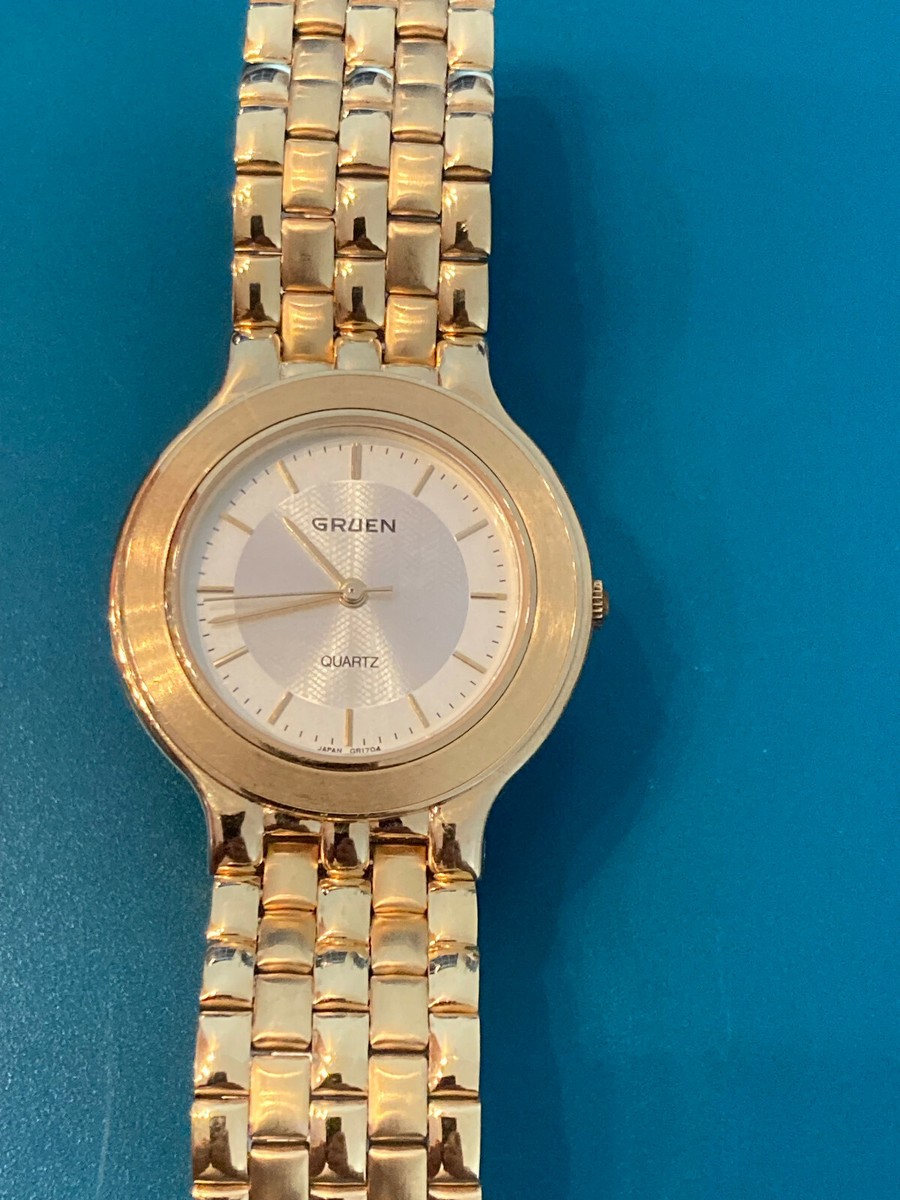Gruen Gold Plated Watch MEN Vintage Brand New 1990-2000 's | eBay