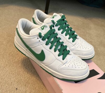 Nike SB Dunk Low Pro White Classic Green 2004 Size 9 | eBay