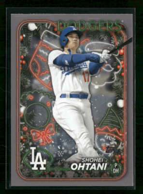 2024 Topps Holiday Baseball Card #H1 Shohei Ohtani Silver Glitter