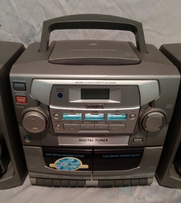 Philips AZ2765 CD Radio Boombox Audio System Cassette Player Not