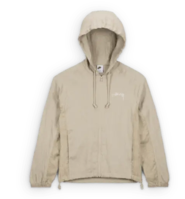 Nike x Stüssy Linen Jacket Hoodie size SMALL Beige | eBay