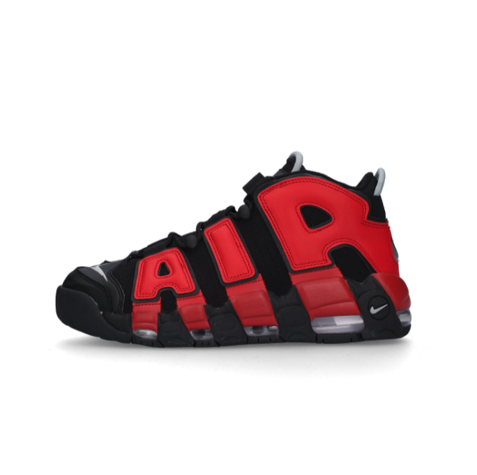 Nike Men's Air More Uptempo 96 Black University Red Shoes DJ4400