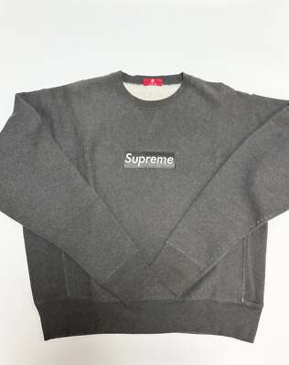 Supreme box logo crewneck dark grey XL | eBay