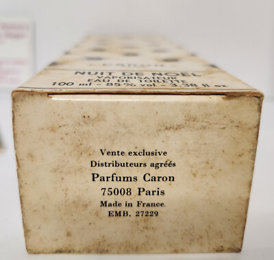 Vintage Nuit de Noel EDT Perfume Spray by Caron ~ 100 ml ~ 3.38 fl