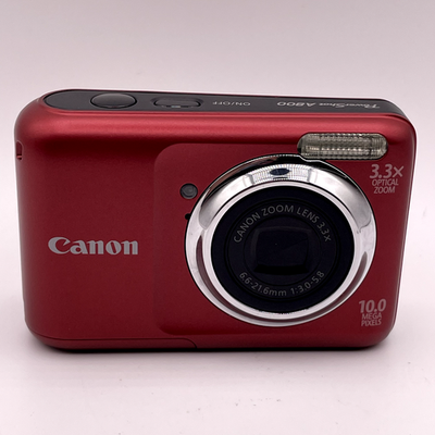 Canon PowerShot A800 10.0MP Digital Camera – Red – Tested Working