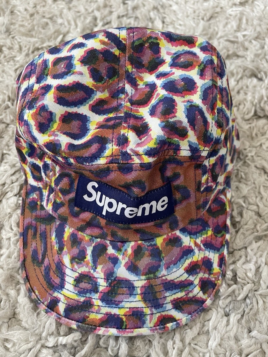 Supreme Washed Chino Twill Leopard Camp Cap FW24 - New / No Tags
