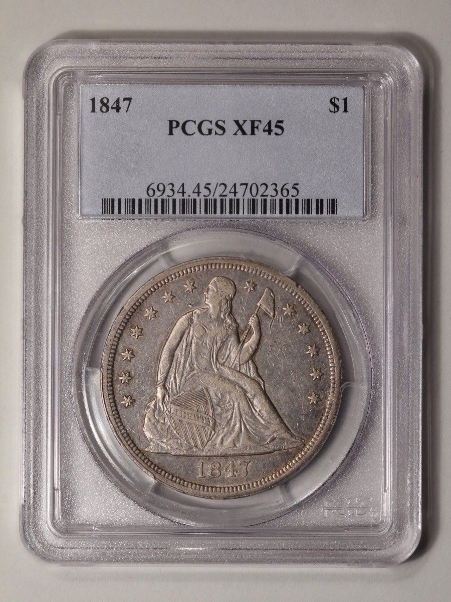 1847 $1 Liberty Seated Dollar PCGS XF45 | eBay