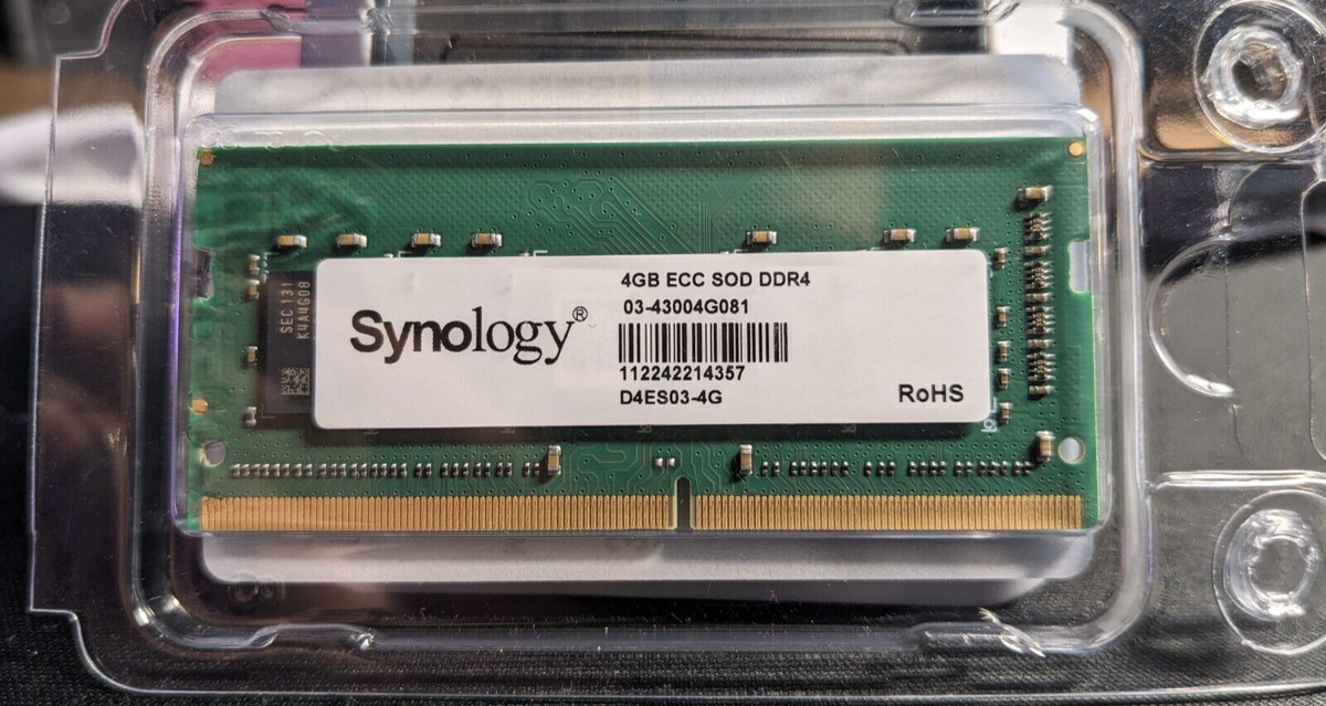 D4ES04-4G Memory Module Synology 4GB DDR4 ECC SODIMM Memory Module