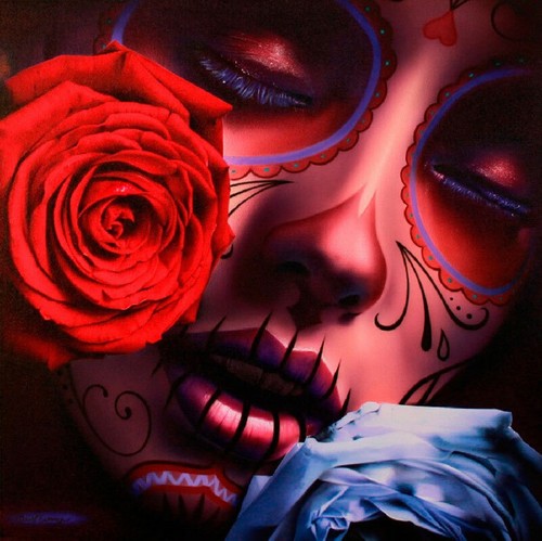 Amor Eterno by Daniel Esparza Canvas Giclee Tattoo Day of the Dead