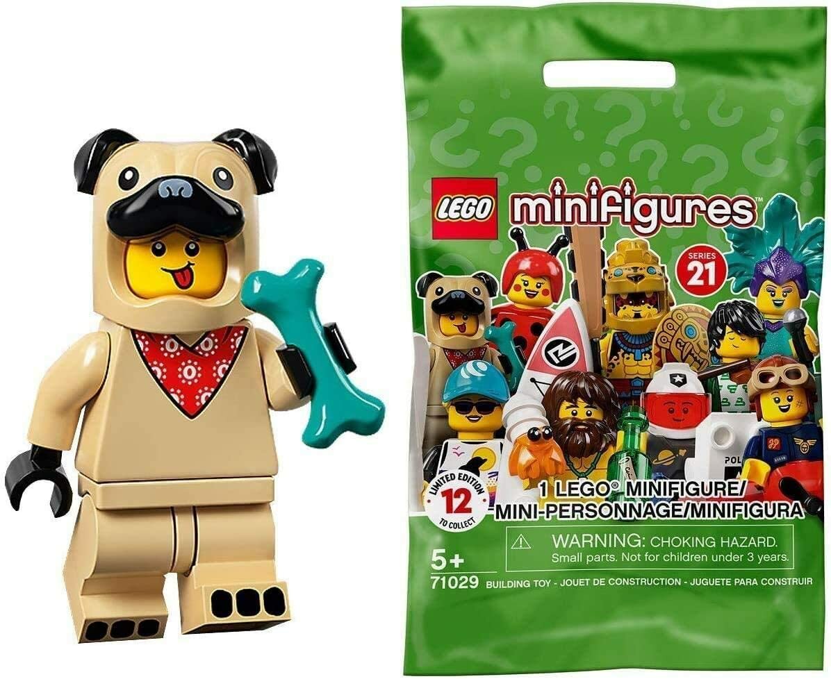 LEGO Minifig Series 21 – Pug Costume Guy (71029) – Collectible