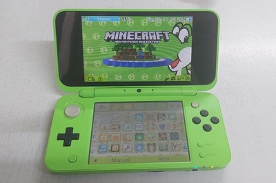 New Nintendo 2DS XL LL Minecraft Creeper Edition Console Stylus